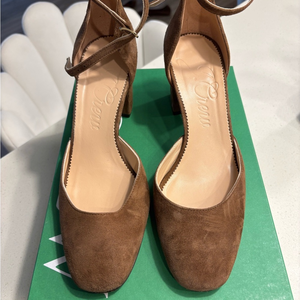 J. Crew Brown Suede Block Heel